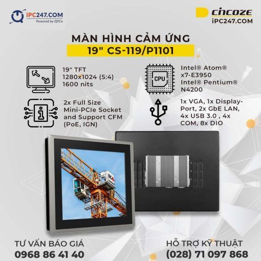 Máy tính bảng điều khiển cảm ứng Cincoze CV-119 / P1101