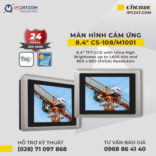 Màn hình cảm ứng rộng Cincoze CV-108 / M1001