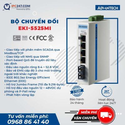Máy tính công nghiệp EKI-5525MI do công ty Quyết Thắng phân phối tại Việt Nam. Liên hệ chúng tôi theo Hotline 0968 86 41 40 để biết thêm chi tiết