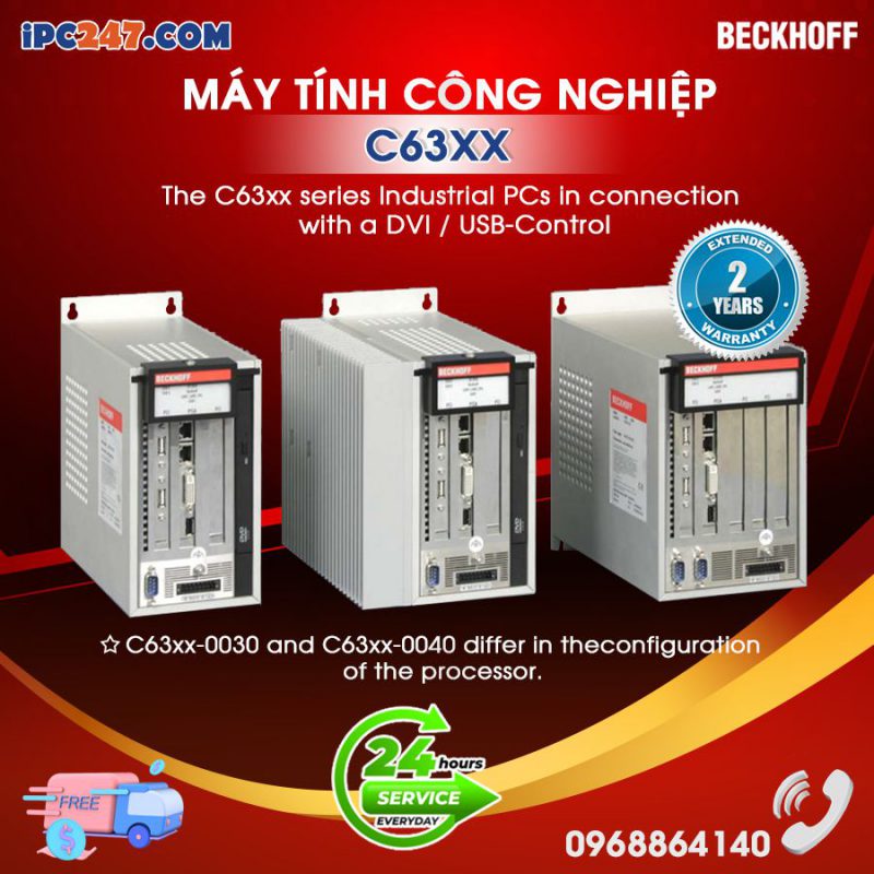 Máy tính công nghiệp Beckhoff C63XX do công ty Quyết Thắng phân phối tại Việt Nam. Liên hệ chúng tôi theo Hotline 0968 86 41 40 để biết thêm chi tiết