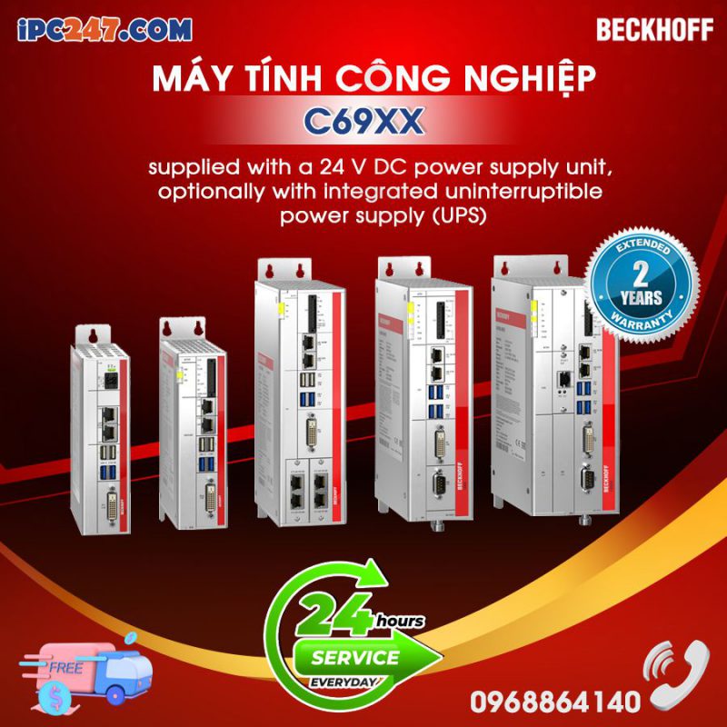 Máy tính công nghiệp Beckhoff-C69XX do công ty Quyết Thắng phân phối tại Việt Nam. Liên hệ chúng tôi theo Hotline 0968 86 41 40 để biết thêm chi tiết