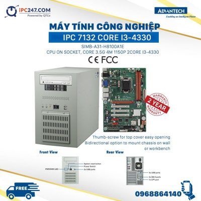 Máy tính công nghiệp IPC-7132 core i3-4330 do công ty Quyết Thắng phân phối tại Việt Nam. Liên hệ chúng tôi theo Hotline 0968 86 41 40 để biết thêm chi tiết