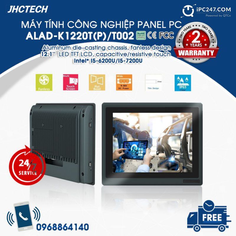 Máy tính công nghiệp ALAD-K1220T(P)/T002 do công ty Quyết Thắng phân phối tại Việt Nam. Liên hệ chúng tôi theo Hotline 0968 86 41 40 để biết thêm chi tiết