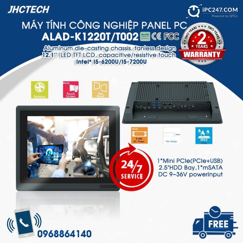Máy tính công nghiệp ALAD-K1220T/T002 do công ty Quyết Thắng phân phối tại Việt Nam. Liên hệ chúng tôi theo Hotline 0968 86 41 40 để biết thêm chi tiết