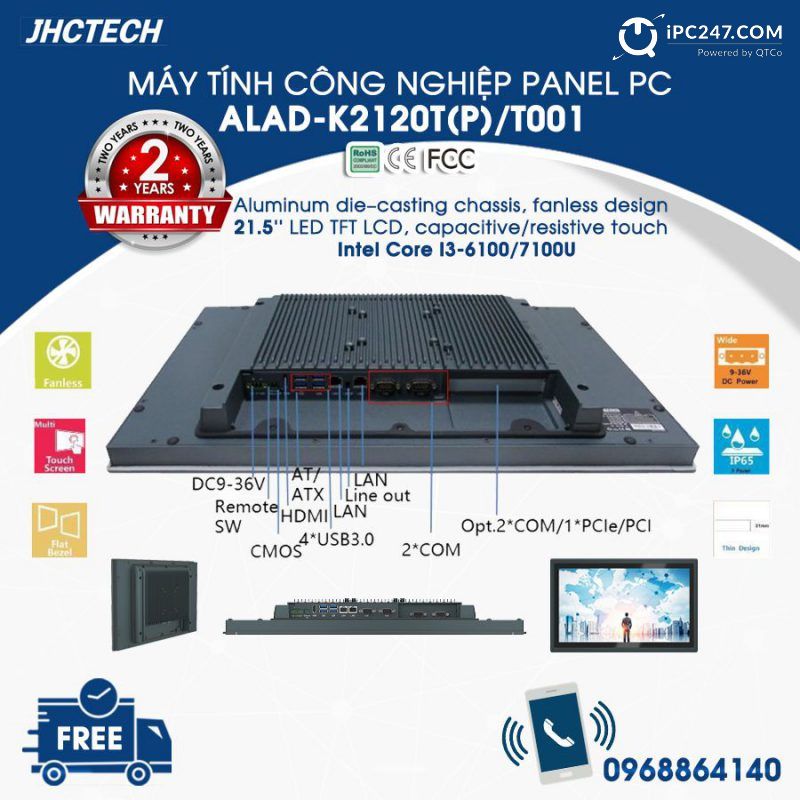 Máy tính cảm ứng công nghiệp ALAD-K2120T(P)/T001 do công ty Quyết Thắng phân phối tại Việt Nam. Liên hệ chúng tôi theo Hotline 0968 86 41 40 để biết thêm chi tiết