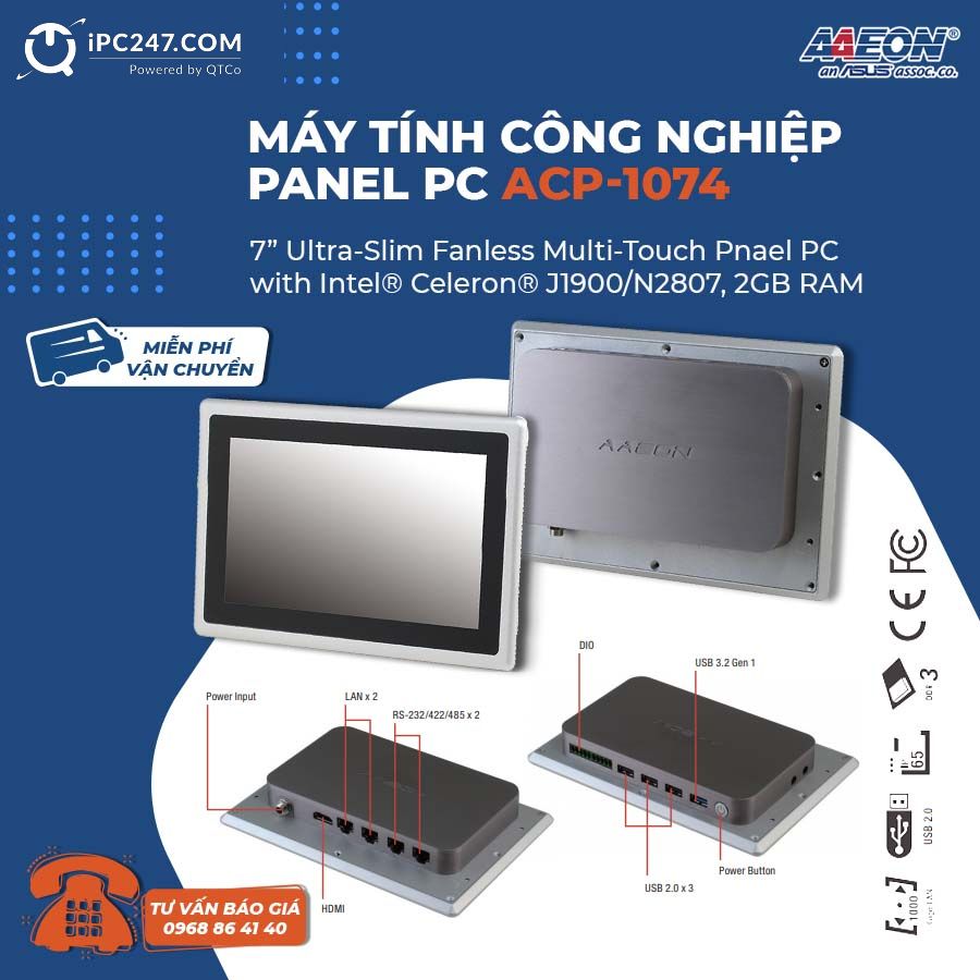 Máy tính công nghiệp Aaeon ACP-1074 may-tinh-cong-nghiep-ACP-1074