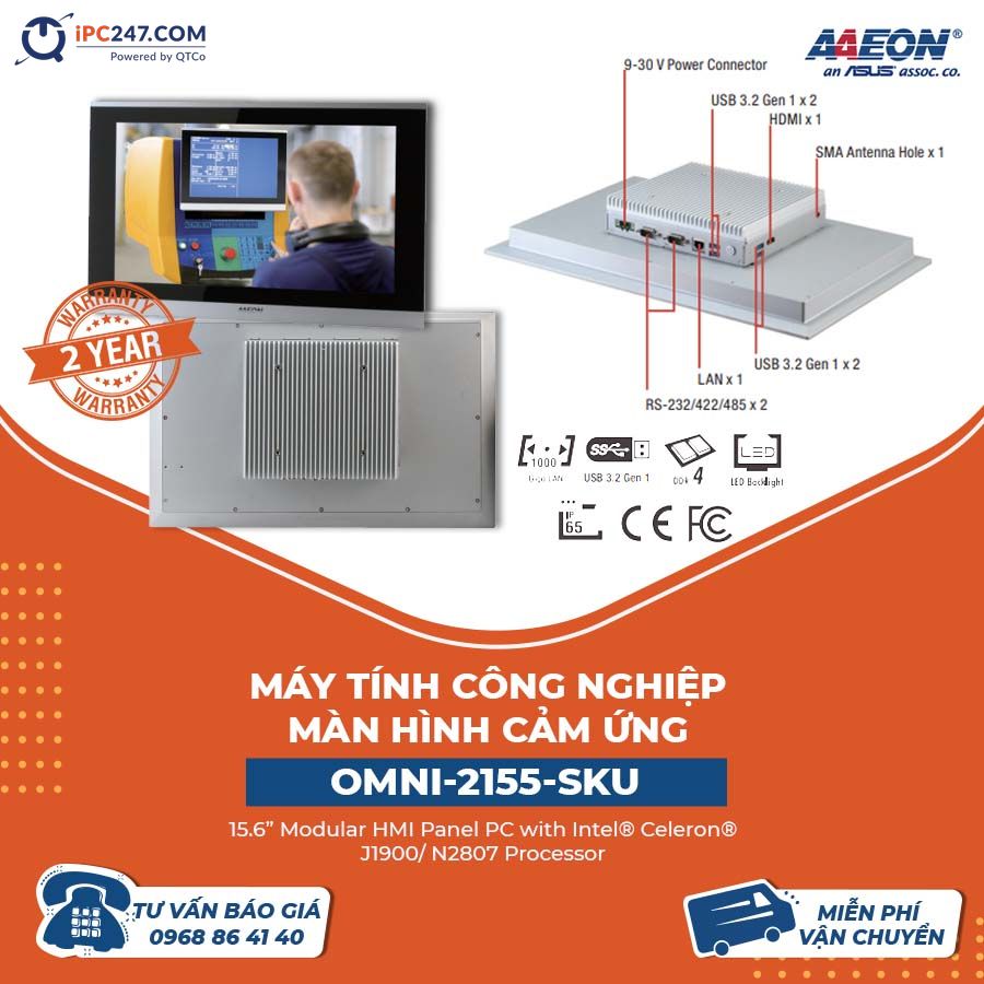 Máy tính công nghiệp Aaeon OMNI-2155-SKU may-tinh-cong-nghiep-OMNI-2155-SKU