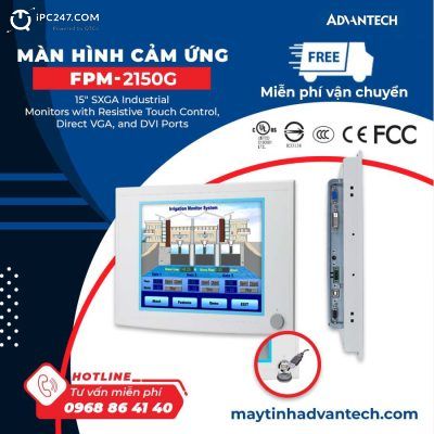 Màn hình cảm ứng công nghiệp FPM-2150G Màn hình cảm ứng công nghiệp FPM-2150G 15" XGA với điều khiển cảm ứng điện trở, cổng Direct HDMI, DP và VGA