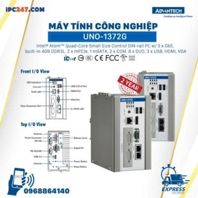 Máy tính công nghiệp không quạt UNO-1372G Máy tính công nghiệp không quạt UNO-1372G