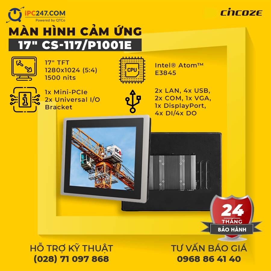 Màn hình cảm ứng Cincoze CS-117-P1001E man-hinh-cam-ung-cincoze-CS-117-P1001E