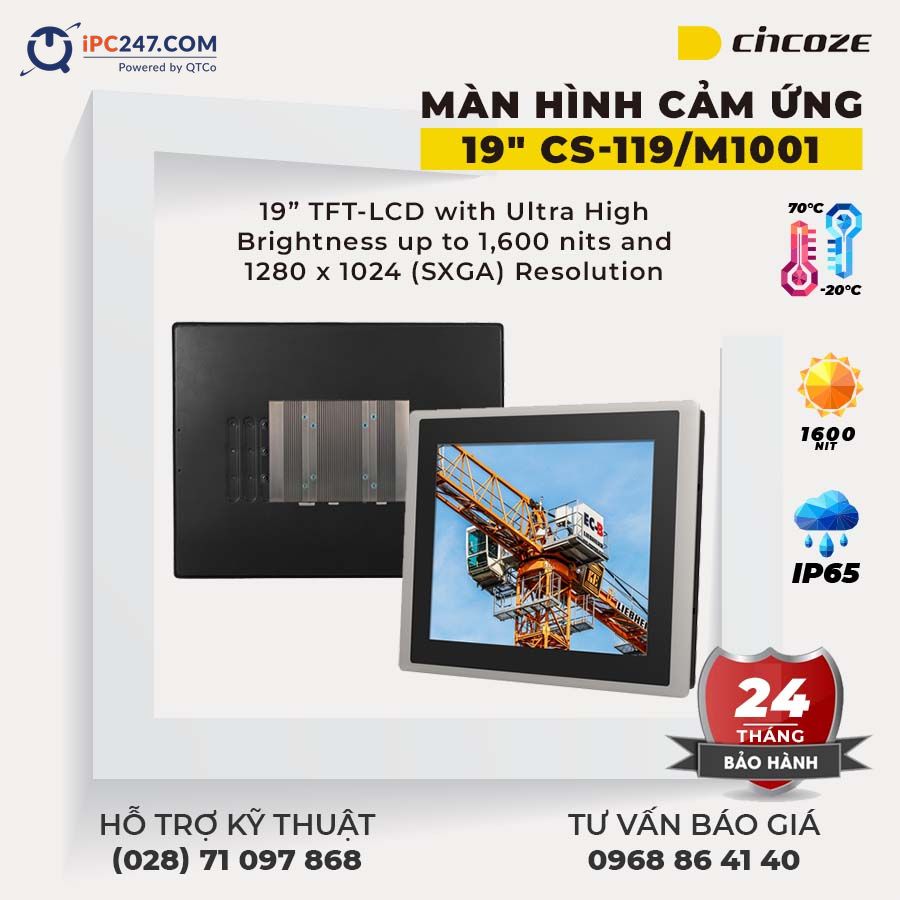 Màn hình cảm ứng Cincoze CS-119-M1001 man-hinh-cam-ung-cincoze-CS-119-M1001