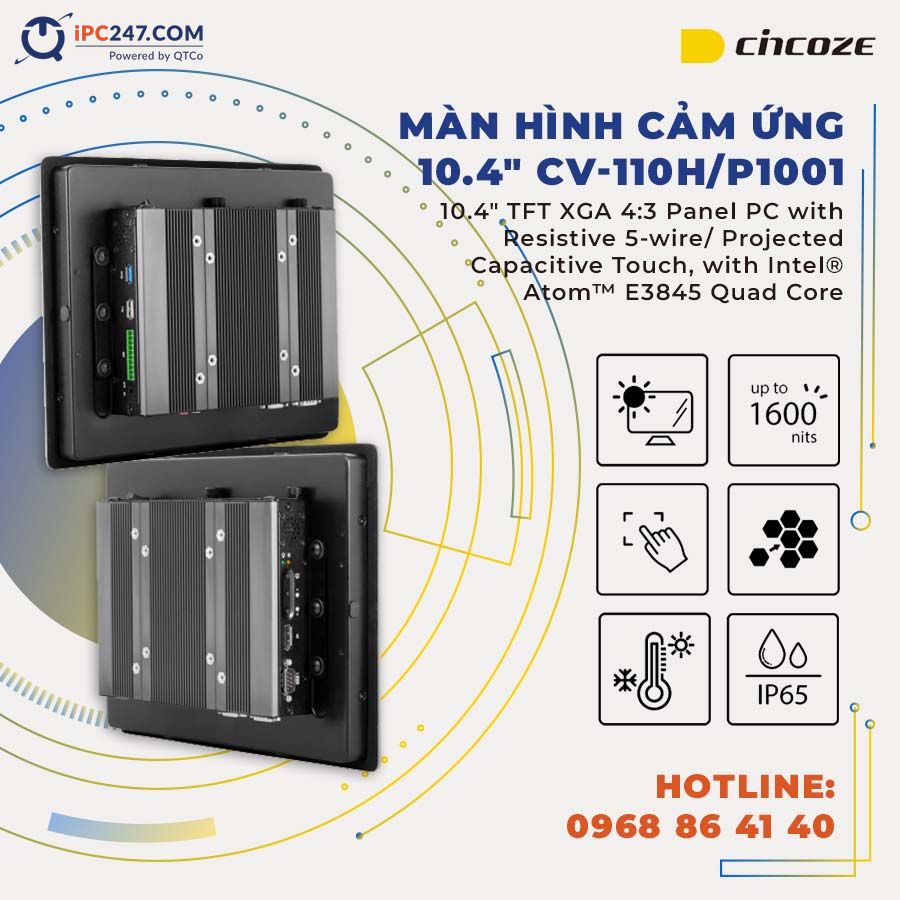 Màn hình cảm ứng Cincoze CV-110H-P1001 man-hinh-cam-ung-cincoze-CV-110H-P1001