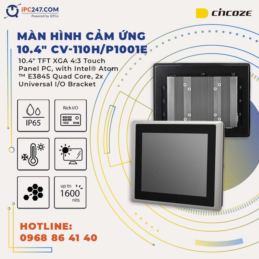 Màn hình cảm ứng Cincoze CV-110H-P1001E man-hinh-cam-ung-cincoze-CV-110H-P1001E