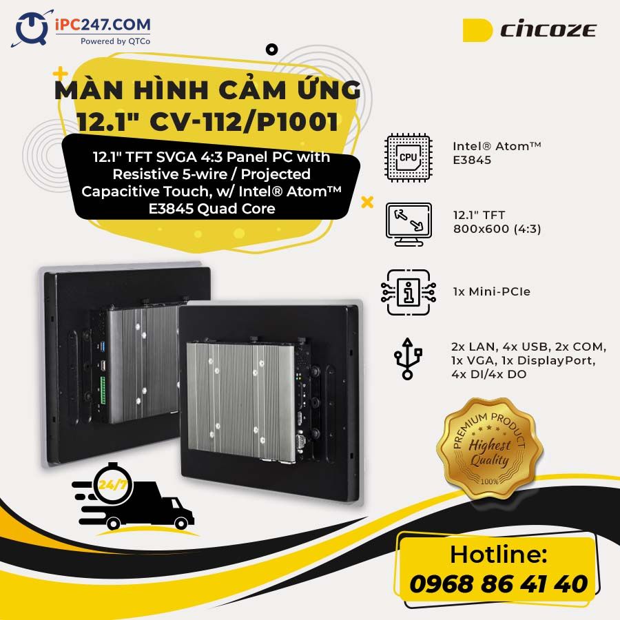 Màn hình cảm ứng Cincoze CV-112-P1001 man-hinh-cam-ung-cincoze-CV-112-P1001