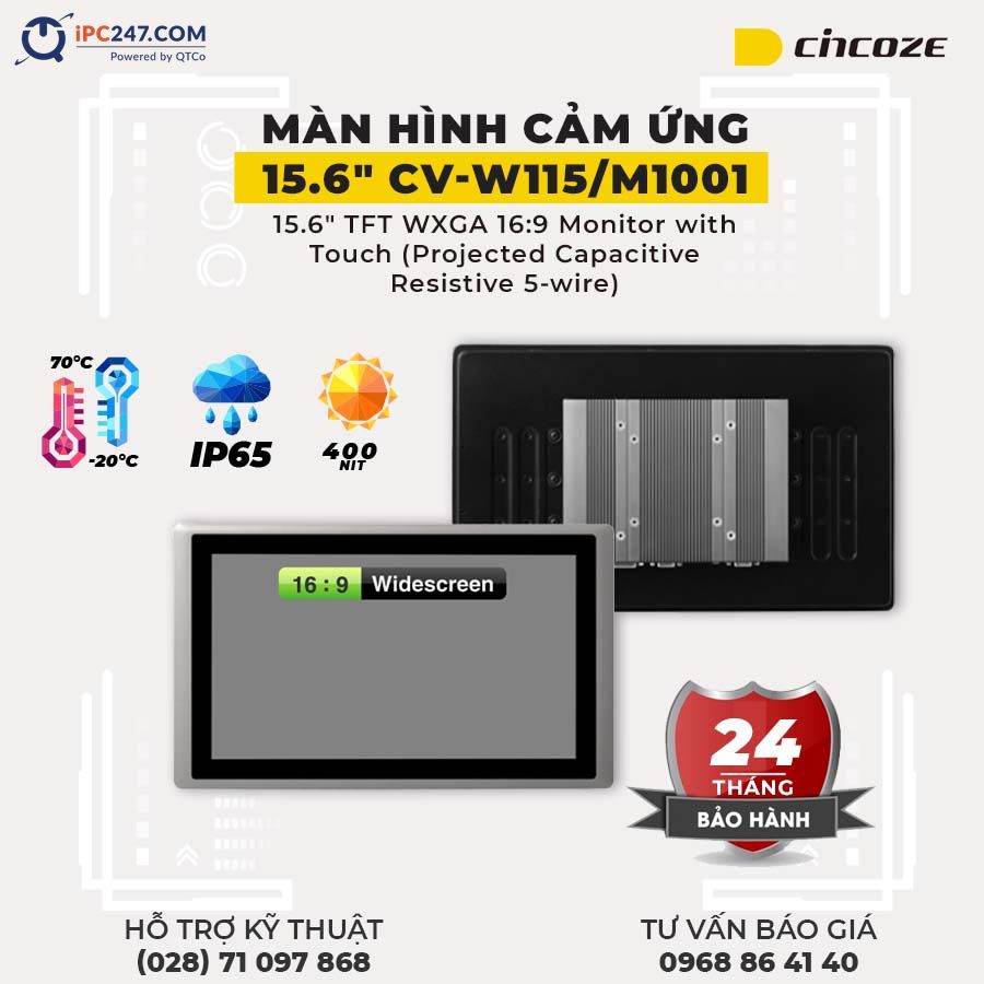 Màn hình cảm ứng Cincoze CV-W115-M1001 man-hinh-cam-ung-cincoze-CV-W115-M1001