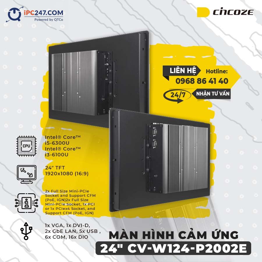 Màn hình cảm ứng Cincoze CV-W124-P2002E man-hinh-cam-ung-cincoze-CV-W124-P2002E