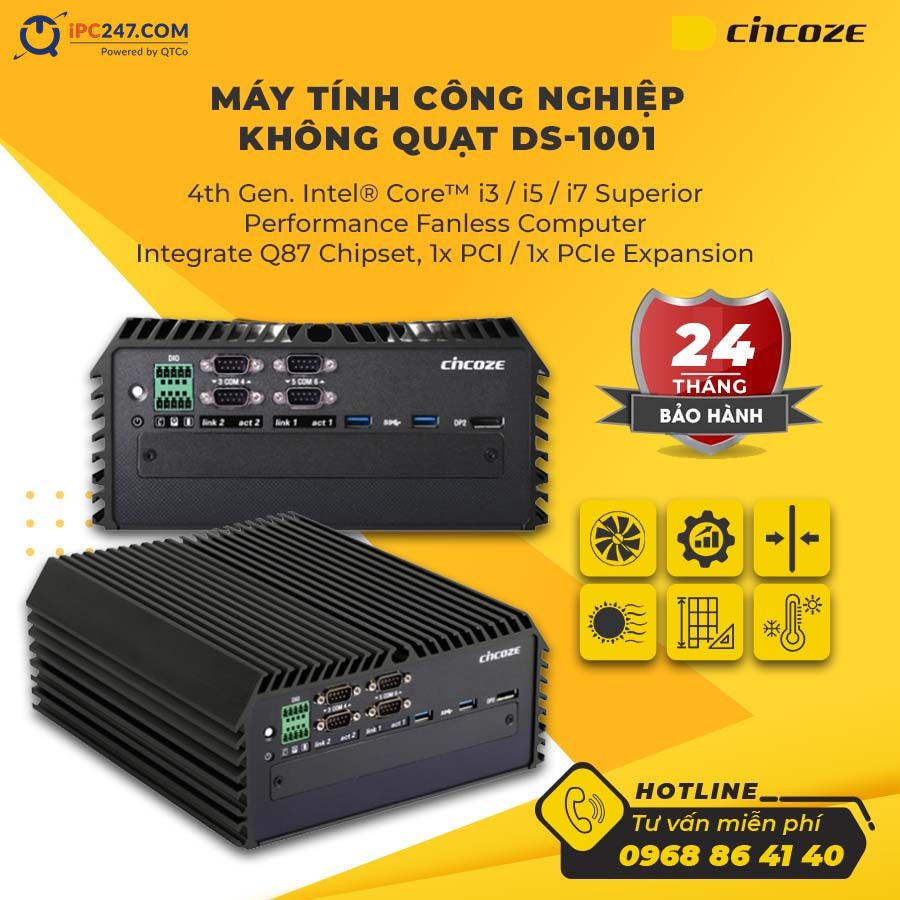 Máy tính công nghiệp không quạt Cincoze DS-1001 may-tinh-khong-quat-cincoze-DS-1001