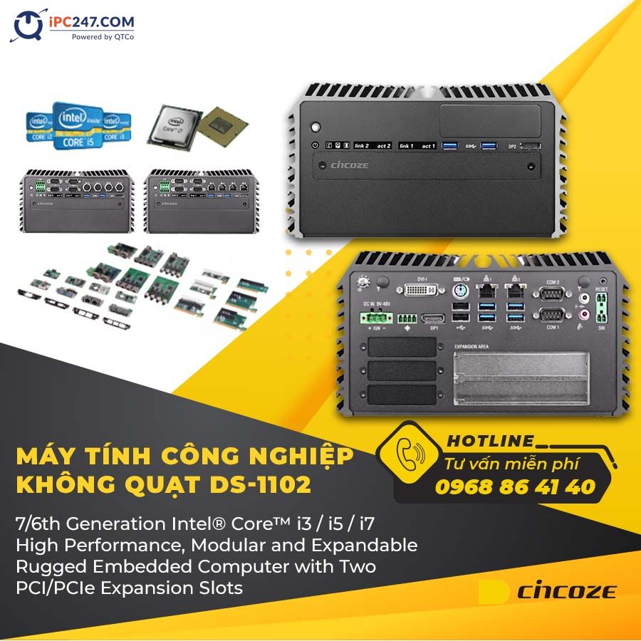 Máy tính công nghiệp không quạt Cincoze DS-1102 may-tinh-khong-quat-cincoze-DS-1102
