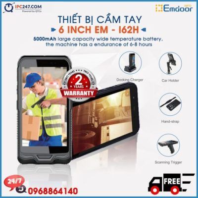 6 inch Rugged Handheld (EM-I62H) Máy quét mã cầm tay 6-inch EM-I62H