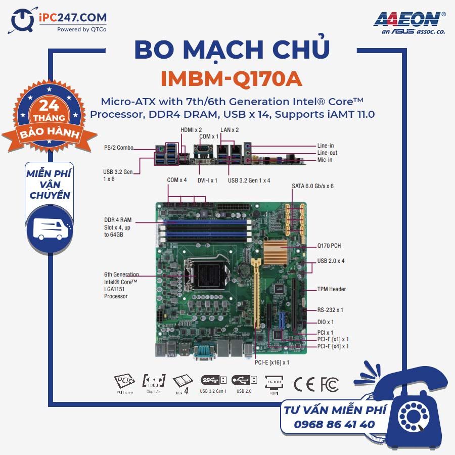 Bo mạch chủ IMBM-Q170A bo-mach-chu-IMBM-Q170A