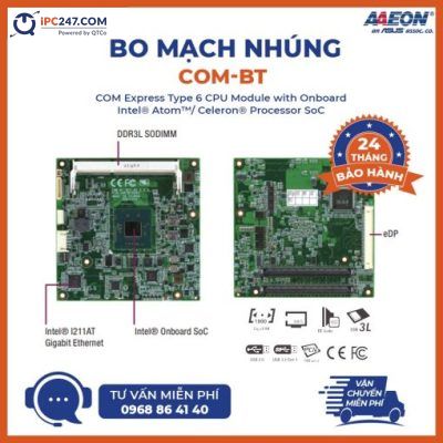 COM Express Type 6 CPU Module with Onboard Intel® Atom™/ Celeron® Processor SoC