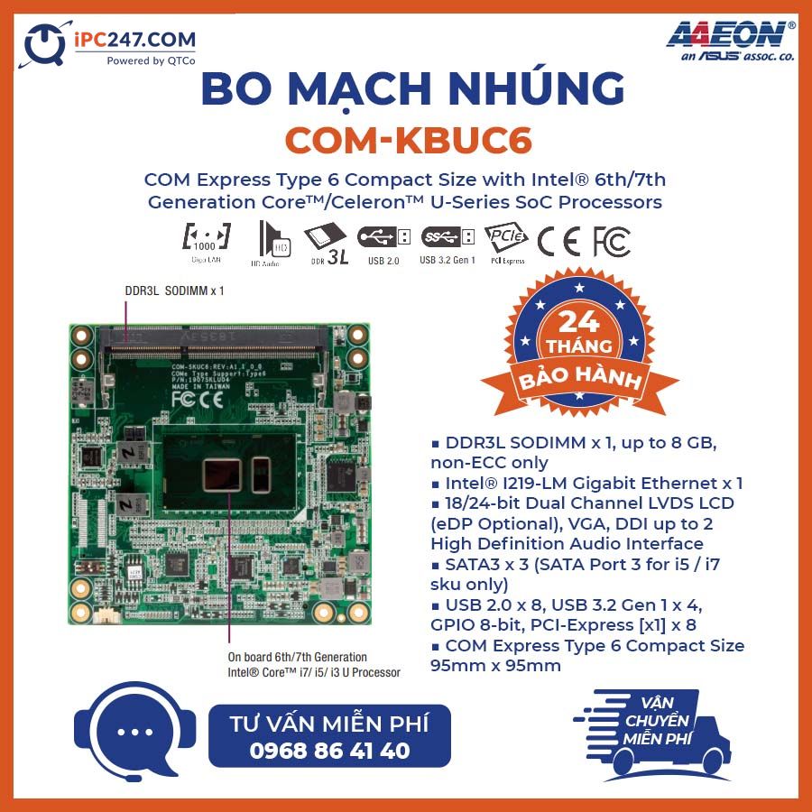Bo mạch nhúng COM-KBUC6 bo-mach-con-COM-KBUC6
