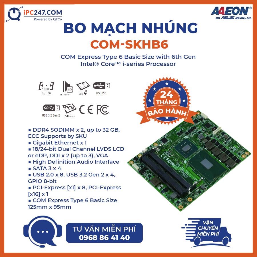 Bo mạch nhúng COM-SKHB6 bo-mach-con-COM-SKHB6