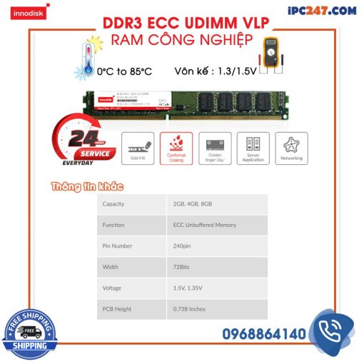 DDR3 ECC UDIMM VLP