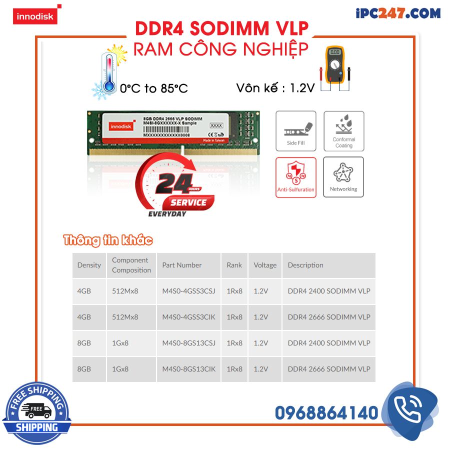 DDR4 SODIMM VLP do cong ty Quyet Thang phan phoi DDR4 SODIMM VLP