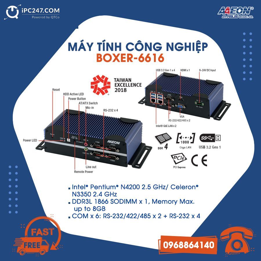 Boxer-6616 do cong ty Quyet Thang phan phoi Boxer-6616