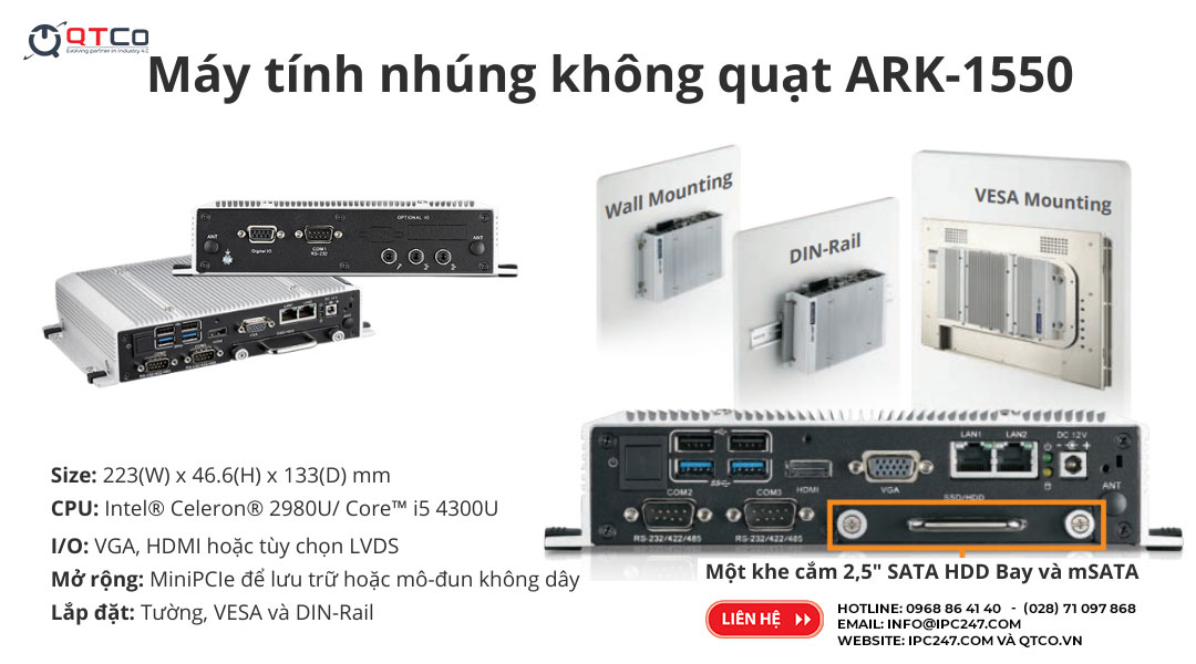 máy tính Advantech ARK-1550