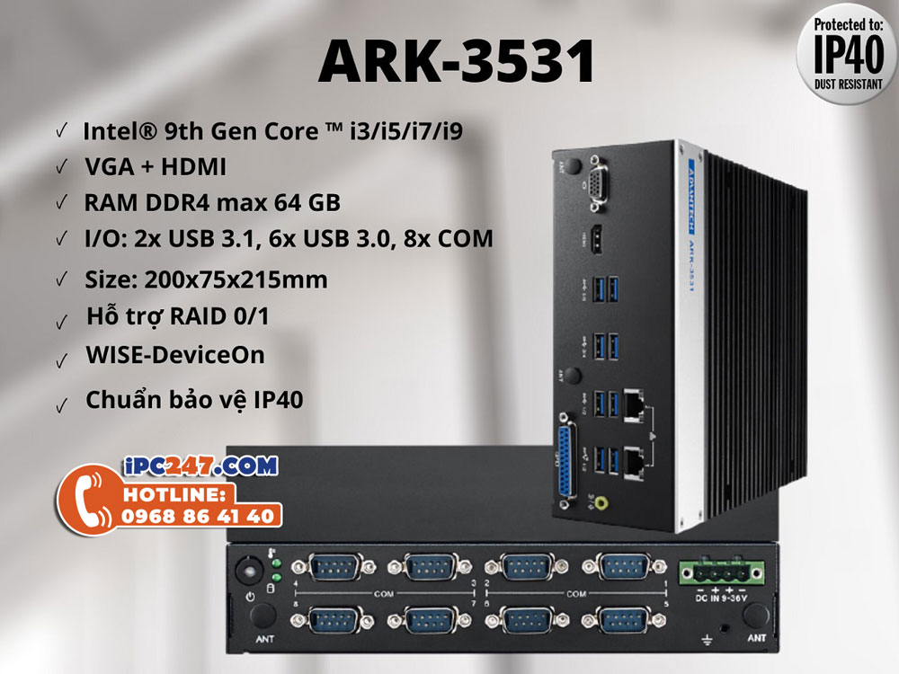 Máy tính công nghiệp chính hãng IPC247 Nha san xuat may tinh cong nghiep Advantech