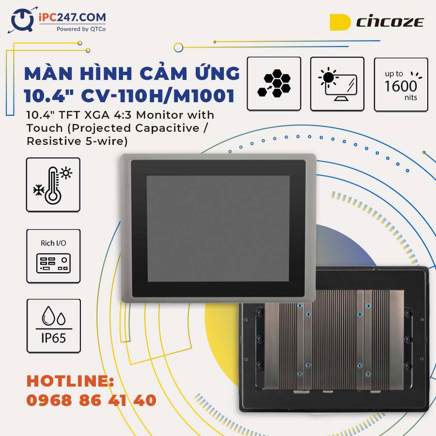 Panel PC màn hình cảm ứng kín nước dùng tại khu chế biến thủy sản