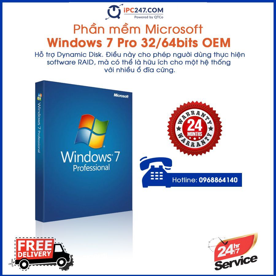 Windows 7 do Cong ty Quyet Thang phan phoi Windows 7
