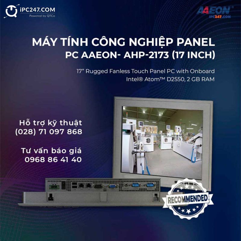 Công nghệ tự động hóa chế biến cá màn hình aaeon
