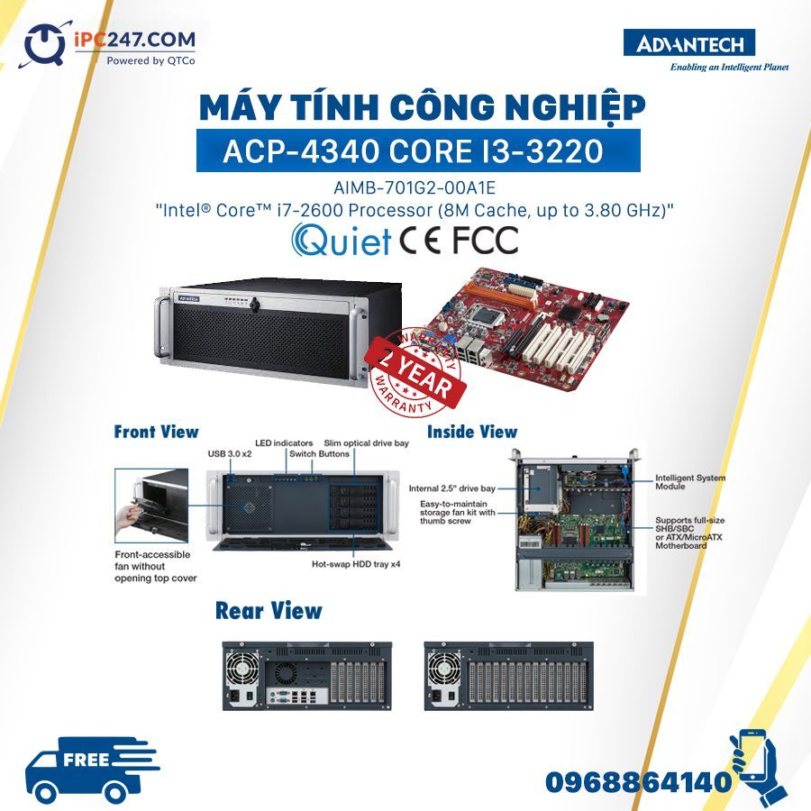 May tinh cong nghiep ACP-4340 core i3-3220 do Cong ty Quyet Thang phan phoi May tinh cong nghiep ACP-4340 core i3-3220