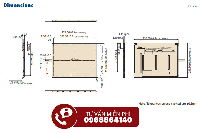 Bộ hiển thị công nghiệp Advantech IDK-1115R-50XGA1