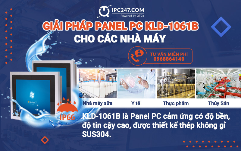 Cân điện tử thủy sản được ứng dụng bằng các thiết bị máy tính màn hình công nghiệp KLD-1061B-WEB-TH-1