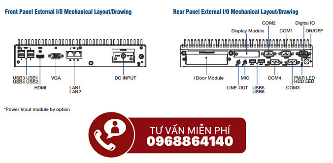 EIS-D150 Advantech mang đến tốc độ xử lý thông tin hiệu suất cao có được từ CPU mạnh mẽ Intel® Celeron-3955U thế hệ thứ 6