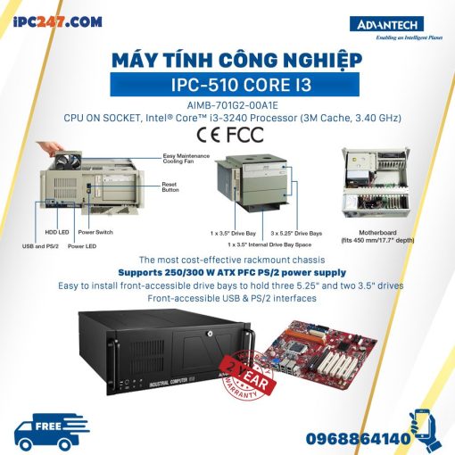 IPC 510 hỗ trợ tối đa cho việc nâng cấp, mở rộng hay tích hợp hệ thống với tính tương thích cao