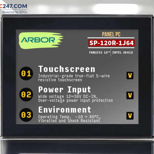 Máy tính công nghiệp không quạt Arbor SP-120R-1J64