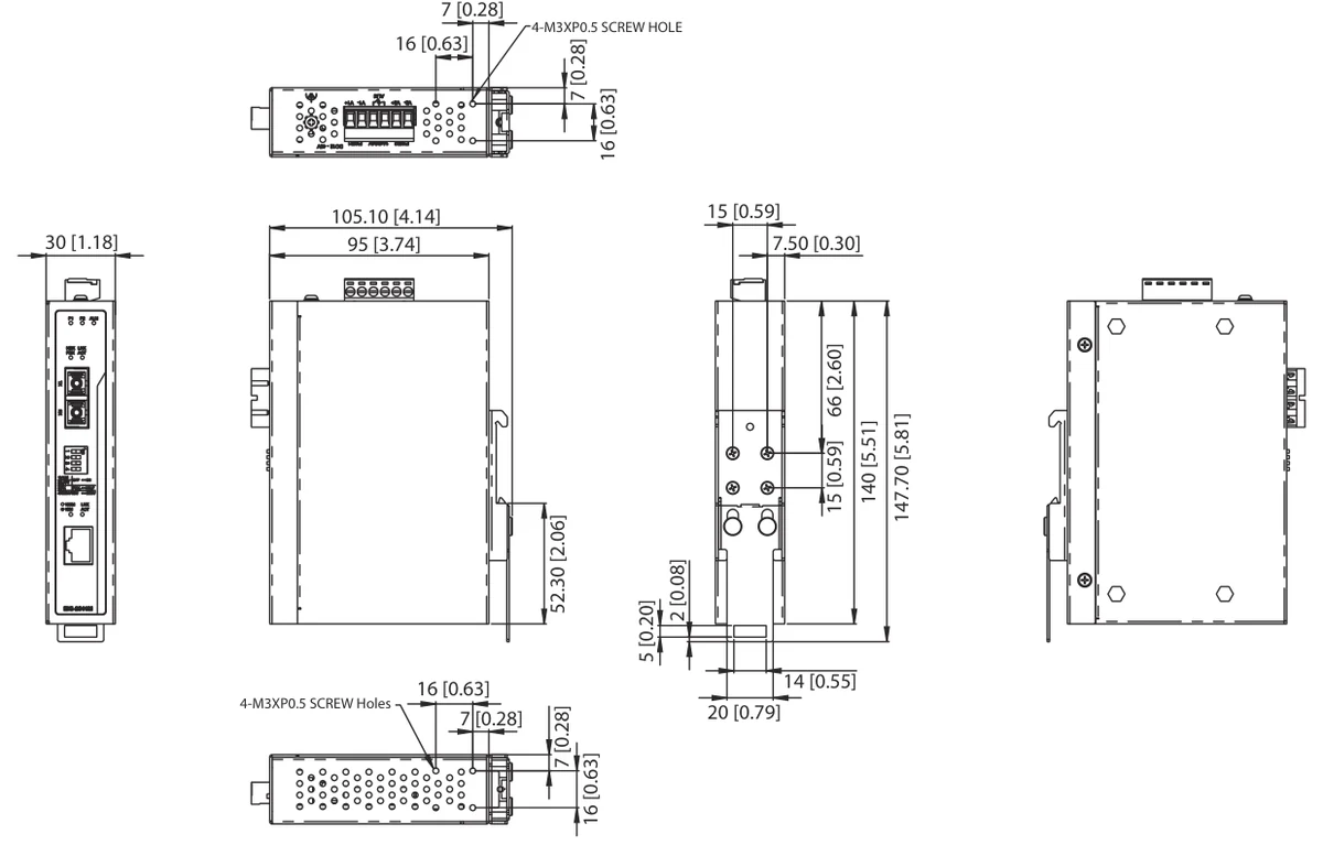 Bản vẽ kích thước EKI-2541S (mm)