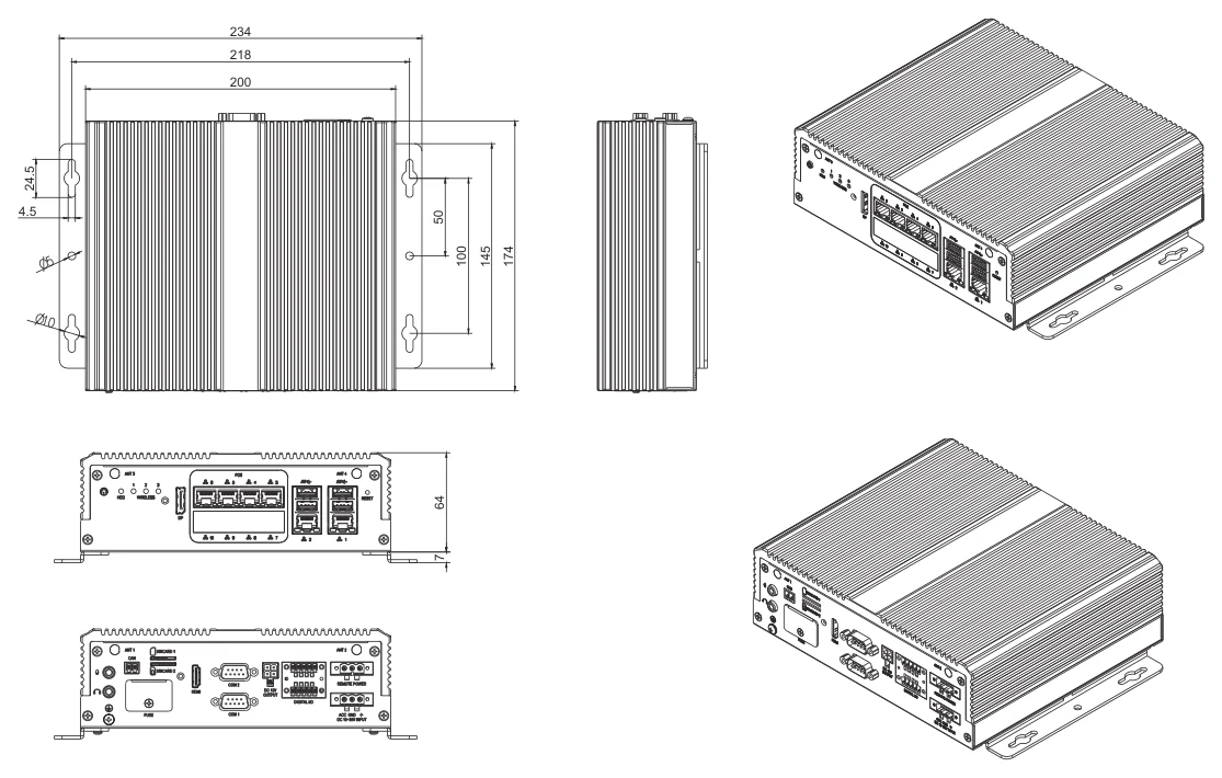 Bản vẽ kích thước VPC-5600S (mm)