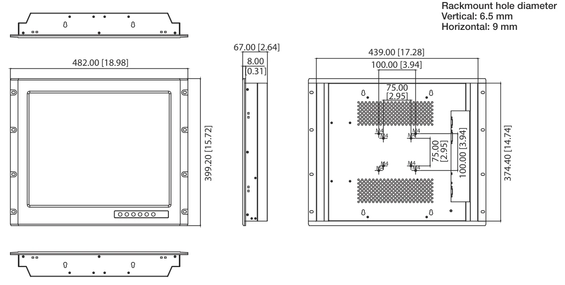 Bản vẽ kích thước FPM-3191G (mm)