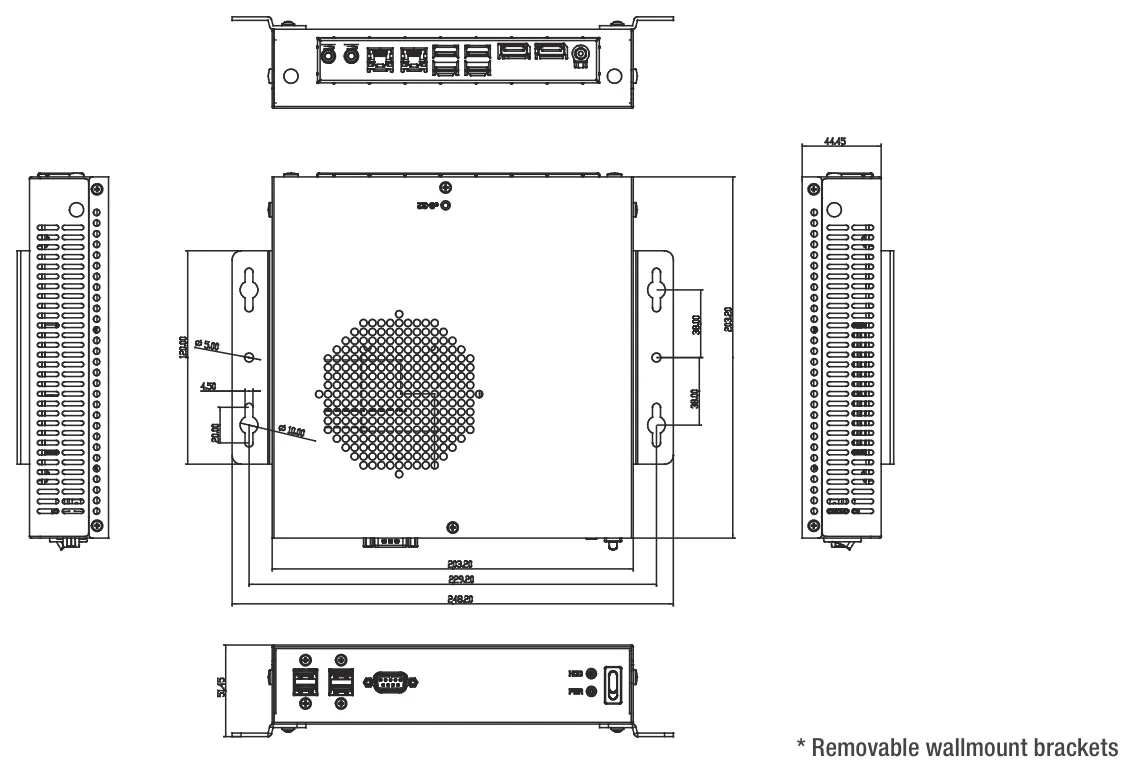 Bản vẽ kích thước ACS-1U01-H110B (mm)