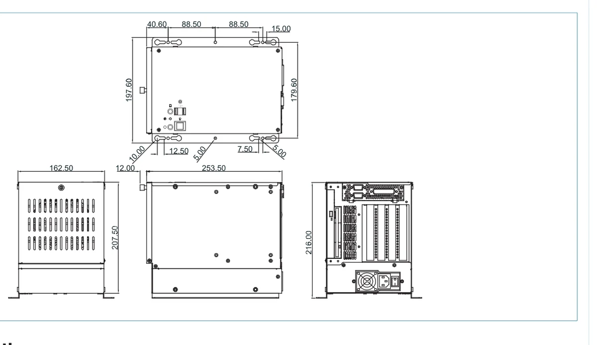 Bản vẽ kích thước AEC-204B (mm)