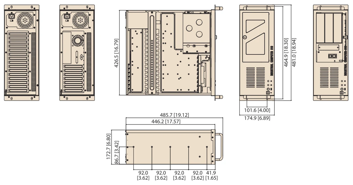Bản vẽ kích thước IPC-510 (mm)