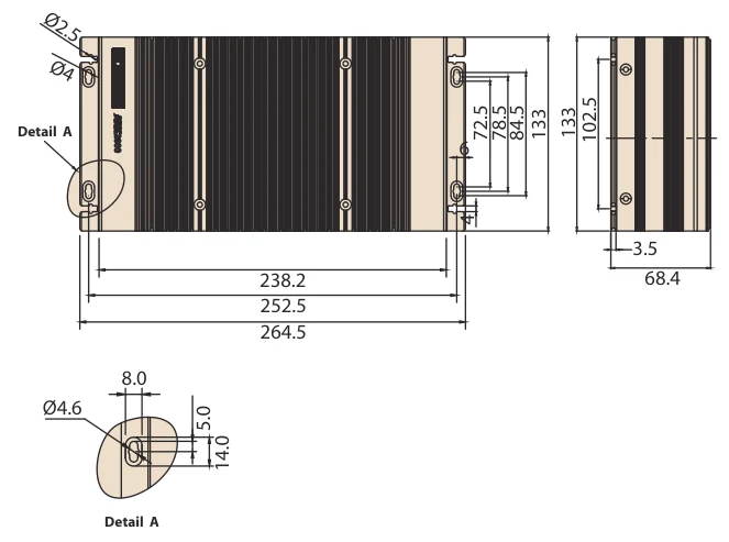 Bản vẽ kích thước ARK-2121L (mm)