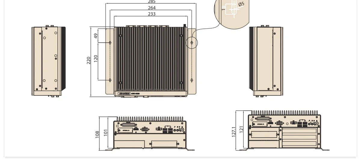 Bản vẽ kích thước ARK-3520L (mm)