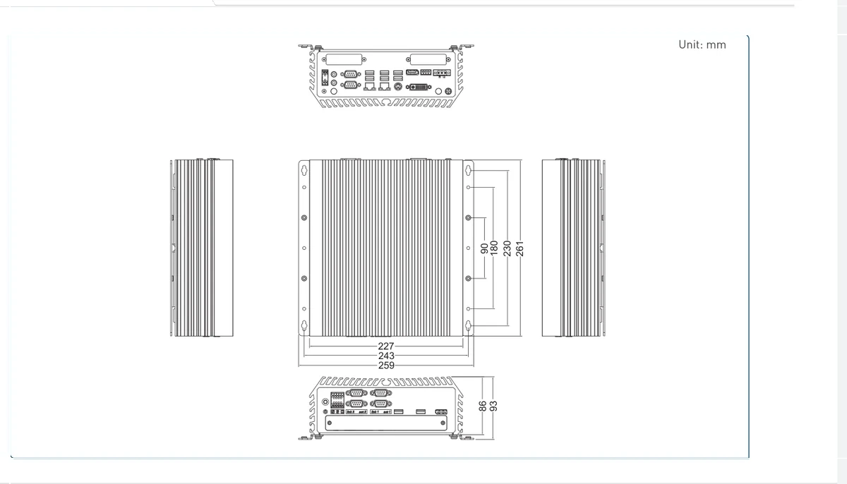 Bản vẽ kích thước DS-1000 (mm)
